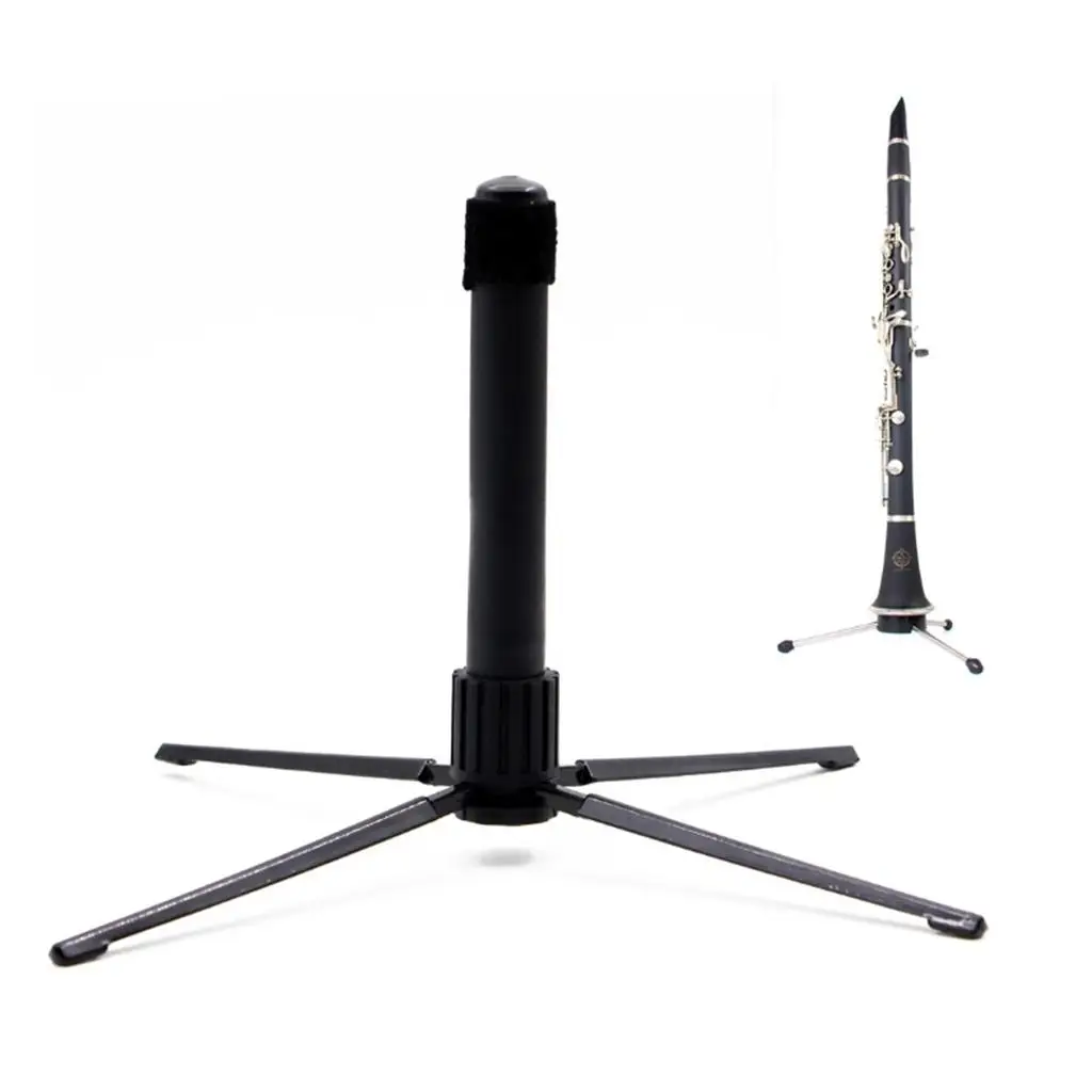 Dobrável Preto Flauta Clarinete Stand, Portátil, Peças, Acessórios