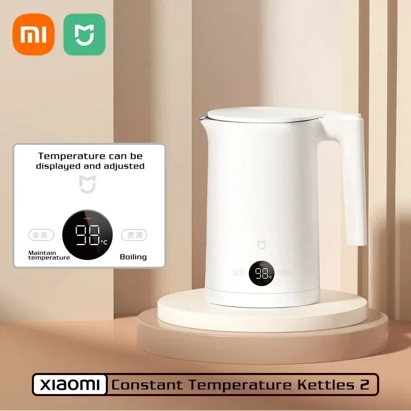 XIAOMI MIJIA Thermostatic Electric Kettle 2 Pro Smart LED Display Screen Stepless Temperature Adjustable Teapot APP Control