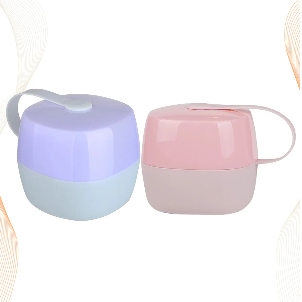 قطعتان من صناديق اللهاية ذات الفم الواسع لتخزين الأصابع إلى درع الموضع حول حقيبة الحفاضات باللون الأرجواني والوردي