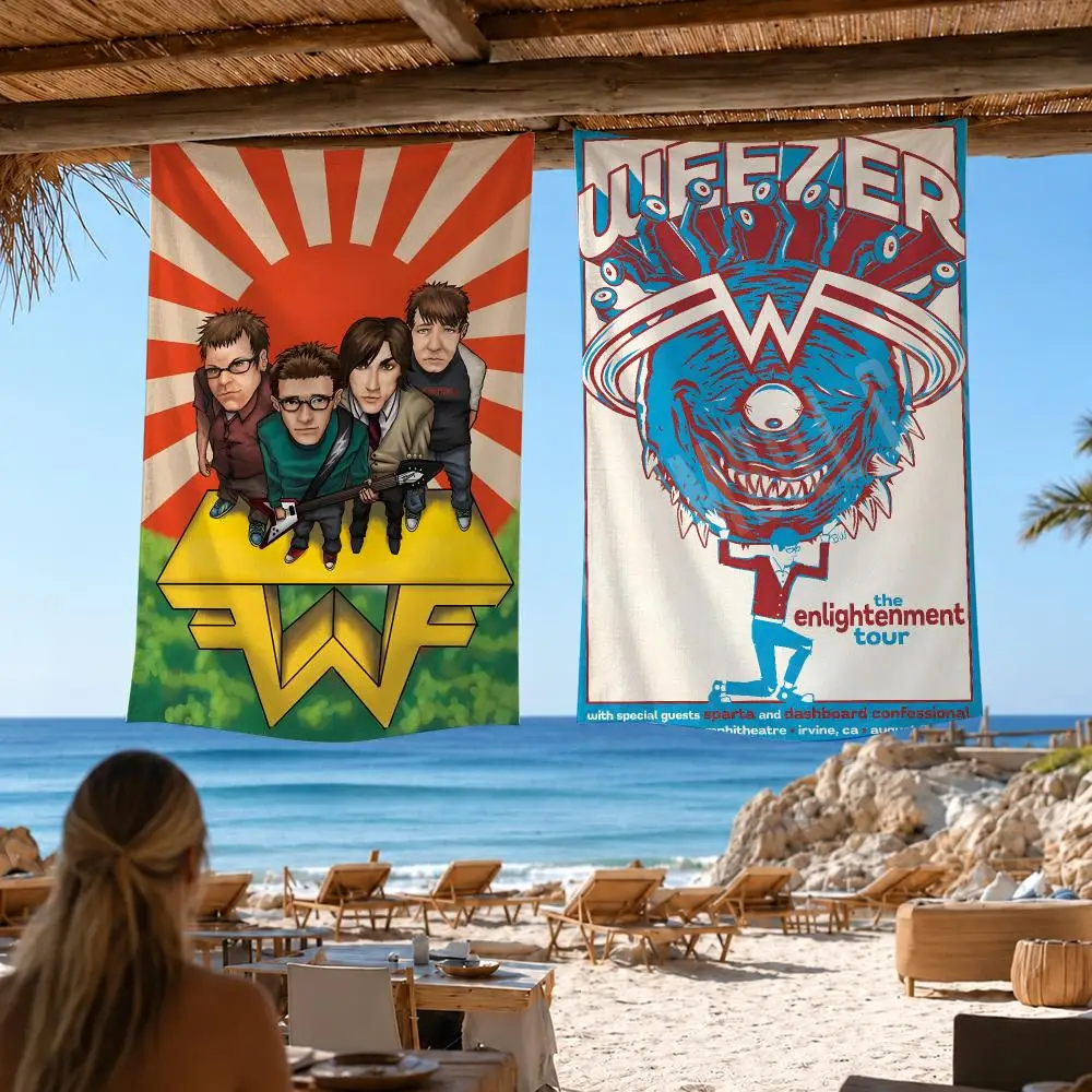 Weezer Tapestry Outdoor Parties Bedrooms Living Rooms Dorm Rooms Wall Decor Banners Gifts