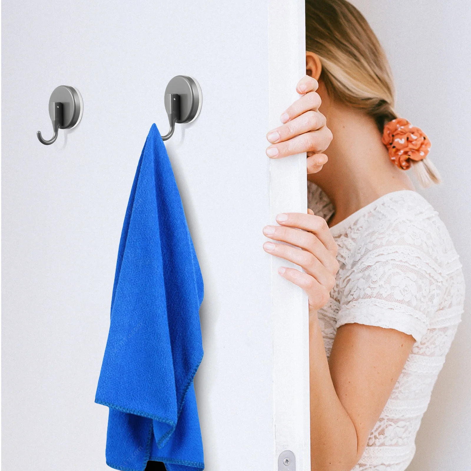 

3 Pcs Suction Cup Hooks Wall Bathroom Organizer Without Nails Vacuum Tile Shower Towel Hanger Hooks No Damage Storage