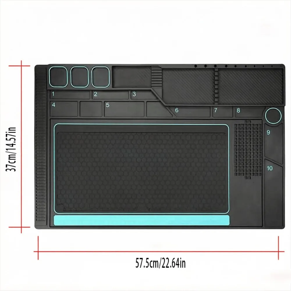 Silicone Repair Welding Mat with Screw Fixing Device Tool Storage Groove for Cell Phone Laptop PC Motherboard Maintenance image 6