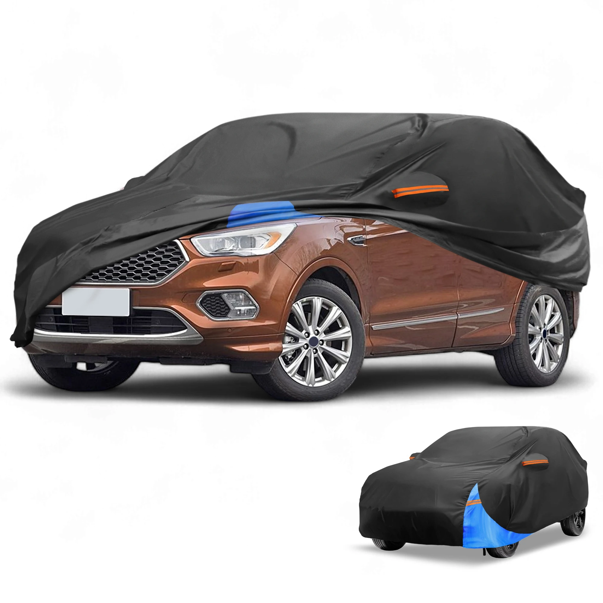 

Автомобильный чехол Motoforti, водонепроницаемый, всепогодный для Ford Kuga 2013-2023, черный, синий 210D-PU