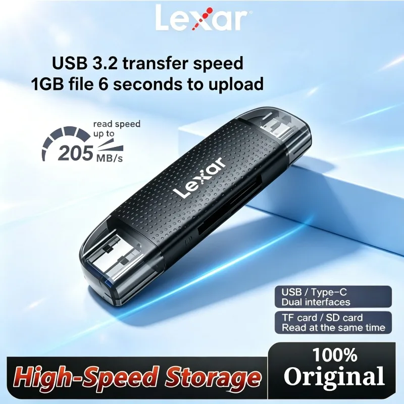 leitor-de-cartao-micro-sd-lexar-usb-32-com-velocidade-de-ate-205mb-s-leitor-usb-a-e-usb-c-de-dupla-entrada-para-computador-e-telefone