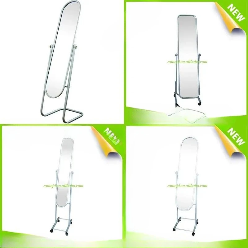 for Modern Full Length Floor to Ceiling Mirror with Wheeled Trim Corners  Stylish Home Decor