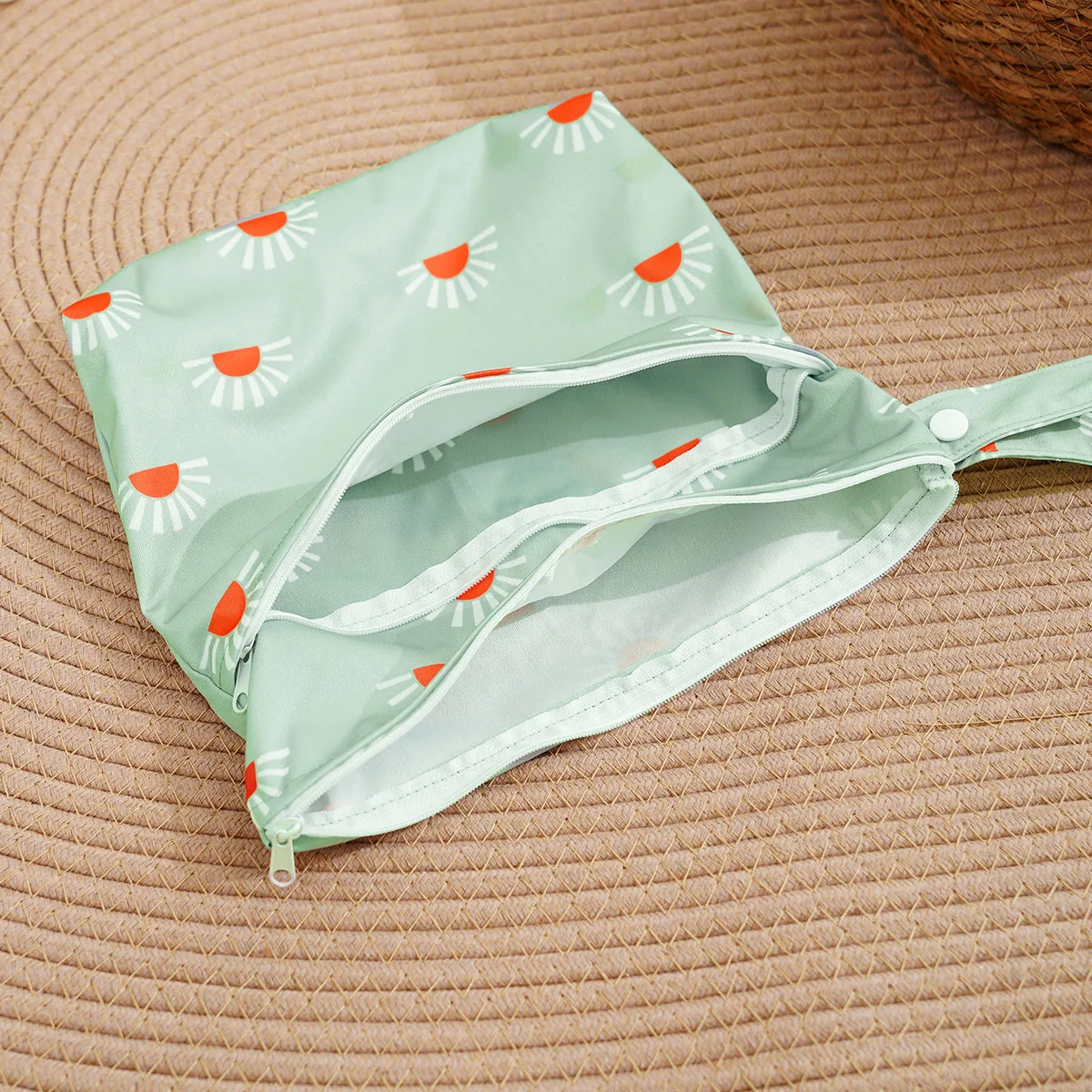 Elinfant 1PC Borse portatili asciutte e bagnate per costumi da bagno, asciugamani, borsa per pannolini multiuso con cerniera, borsa portaoggetti da viaggio