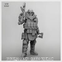 1/35 Resin Soldier Tsun-19206 Of Modern Anti Terrorist Force Man Vanguard Heavy Commando Unpainted Kit In stock