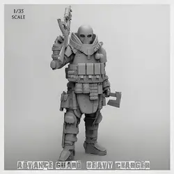 1/35 Resin Soldier Tsun-19206 Of Modern Anti Terrorist Force Man Vanguard Heavy Commando Unpainted Kit In stock