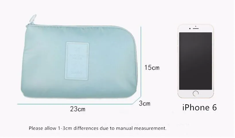 Portable Waterproof Organizer Storage Bag for Electronic Accessories-Data Cables Earphone USB Flash Drive Charger PC Mouse