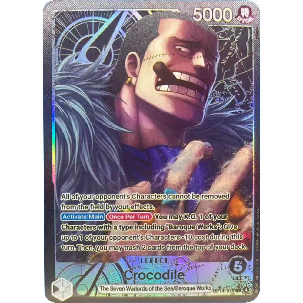 ONE PIECE Collection Cards GAME Boa Hancock Crocodile Dracule Mihawk Jinbe EN DIY High Quality Self Made Game Anime Cards Gift view 2