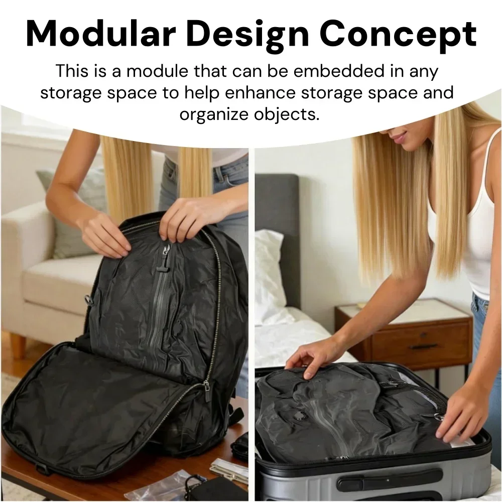 Vacuum Storage Bags for Travel, IP67 Waterproof Compression Packing Cubes 17L 34L Space Saver Suitcase Organizer for Clothes Bag gallery 4
