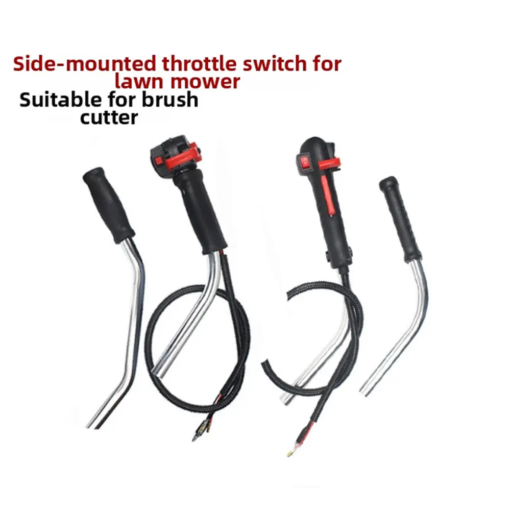 Side-Mount Throttle Switch For Lawn Mower Brush Cutter Hedge Trimmer Black Plastic Push Pinch Control Garden Tool Parts