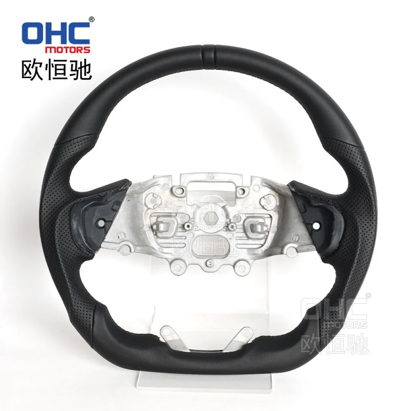 For Ford Everest 22-24 model American  full-leather flat-bottom sports steering wheel