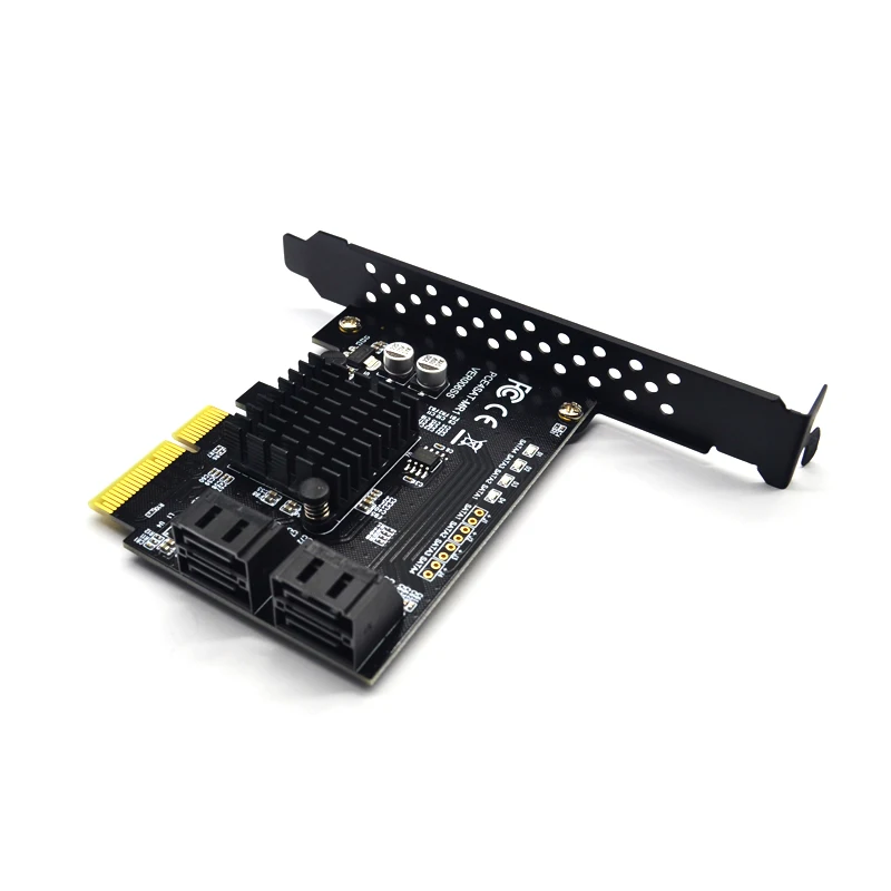 PCI Express Raid Card 4Port SATA 3.0 Add On Card Marvell 88SE9230 Chipset Compliant with PCI-E Specification revision 2.2 for PC