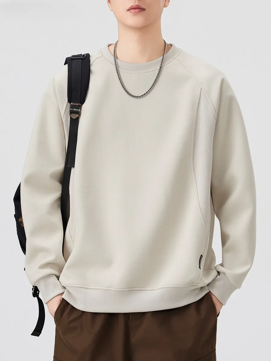 

Мужские толстовки без капюшона, зимние, с круглым вырезом, V-образным вырезом, простые, минималистичные, однотонные, классического кроя, базовые, осенне-весенние, шерстяные