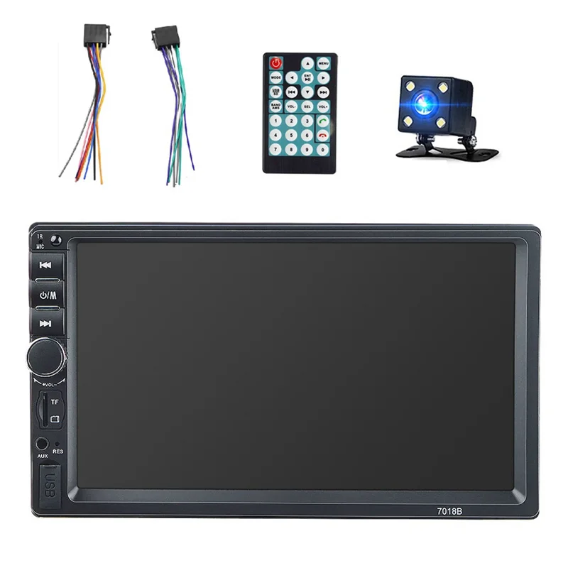 Universal 7Inch 2 Din Car Radio Recorder Player MP5 Bluetooth Multimedia Player With Camera 7018B