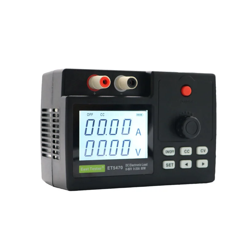 ET5470 0-80V 80W Portable DC Electronic Load Tester Stepless Servo High Performance Load Tester with LED Screen