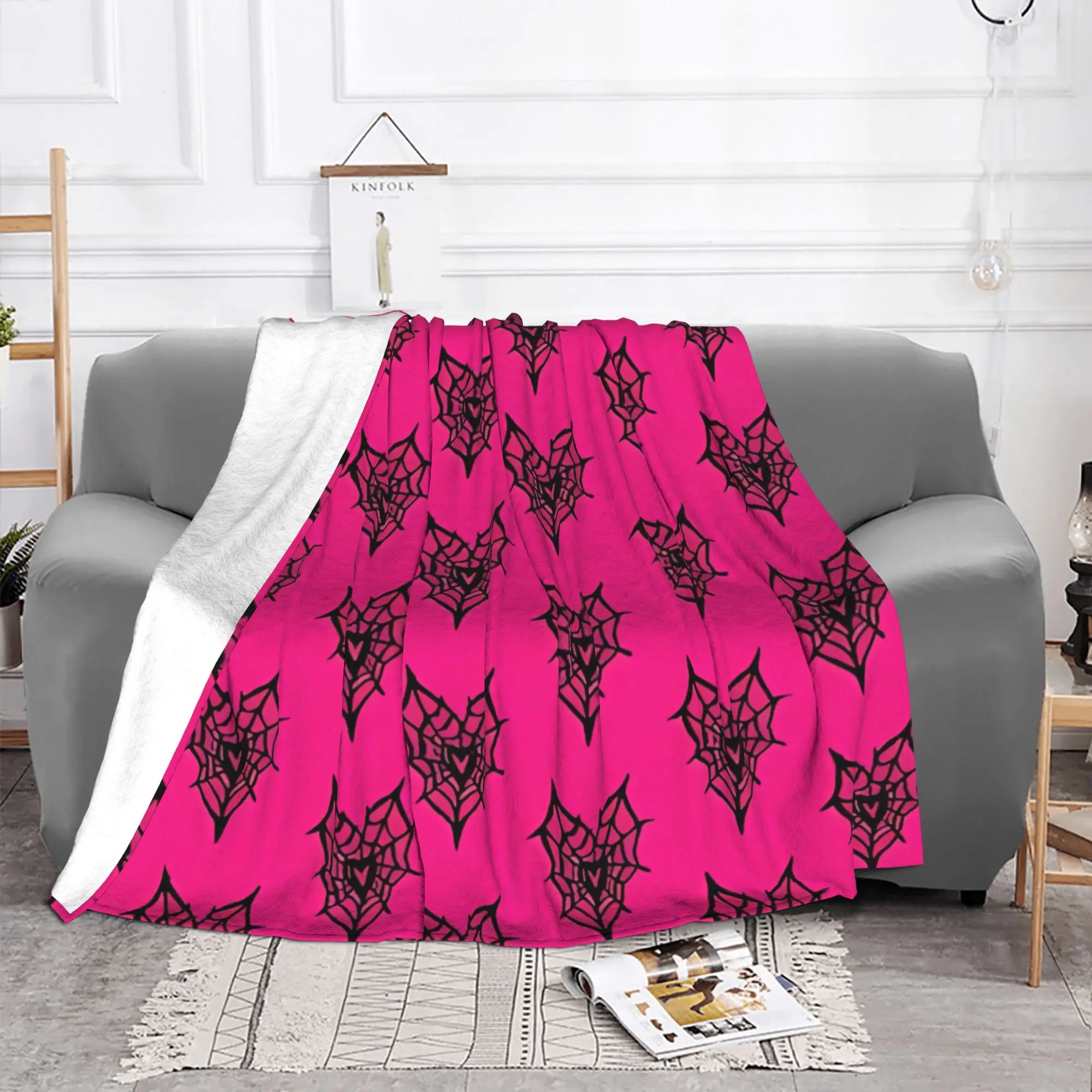 1PC home Cutecore Classic B-Black veil brides Blanket Super Cosy Plush Home Living Room Sofa halloween