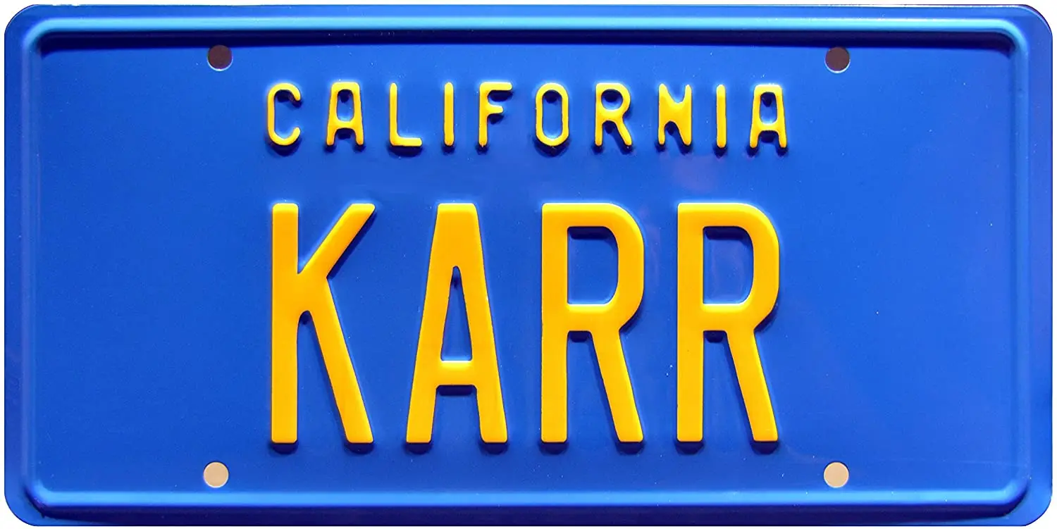 Celebrity Machines Knight Rider | KARR | Metal  License Plate