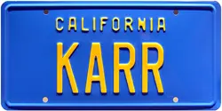 Celebrity Machines Knight Rider | KARR | Metal  License Plate