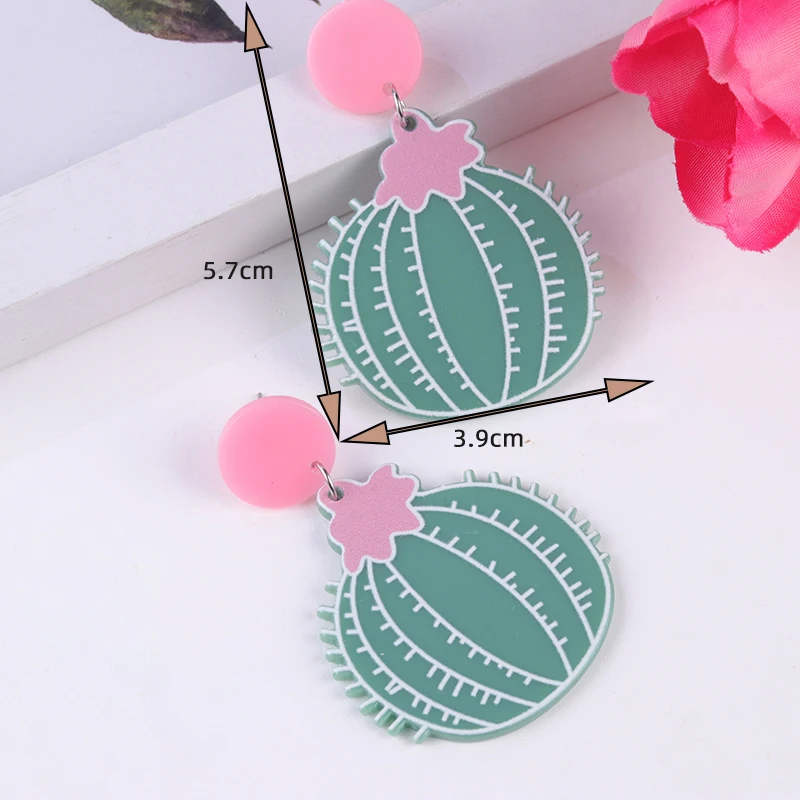 Sweet And Cute Cartoon Style Little Yellow Duck Cactus Ear Studs Minimalist Fashionable Design Earrings For women