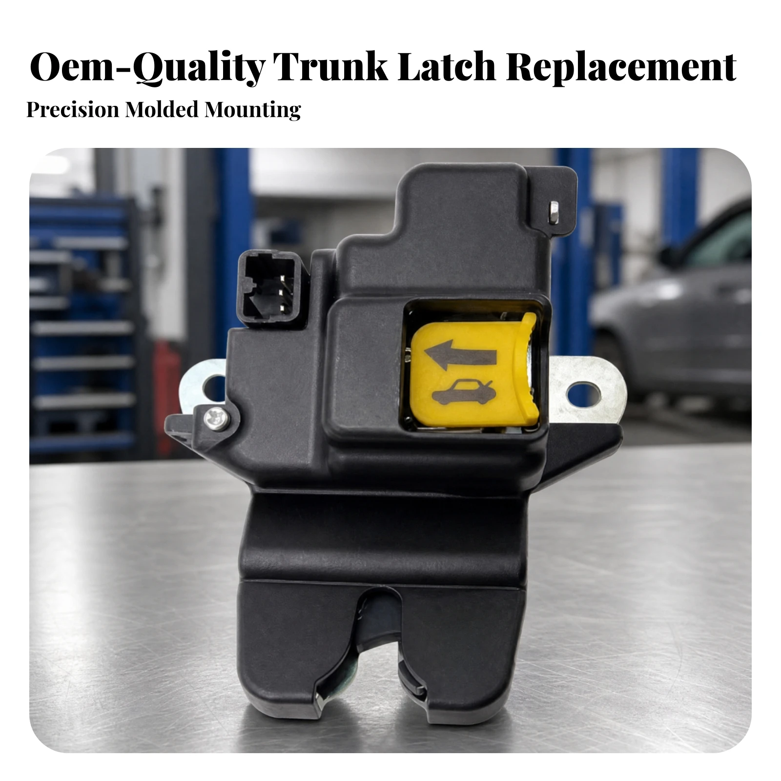 Automaker Tailgate Trunk Lock Latch Black Trunk Latch with Electrical Connector Car Part Compact