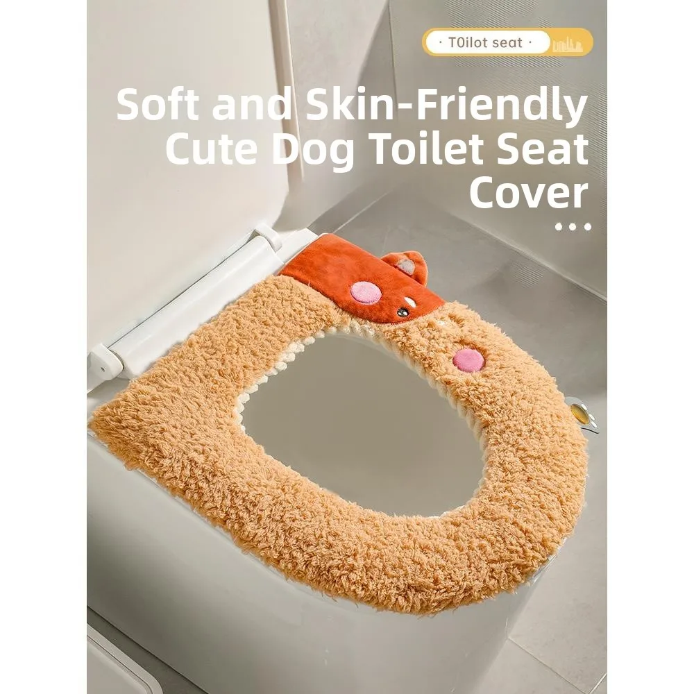 厚みのある防水トイレシートクッション、粘着式便座シート、オールシーズン対応、家庭用、冬用新モデル