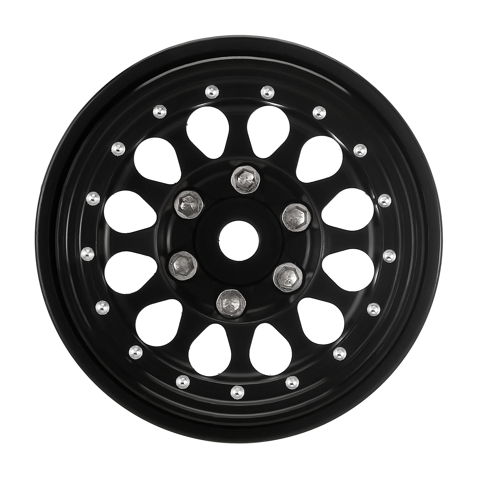 INJORA 1.0 Plus Aluminium Beadlock Wheel Rims for 1/24 1/18 RC Crawler SCX24 TRX4M FCX24 (W1108)