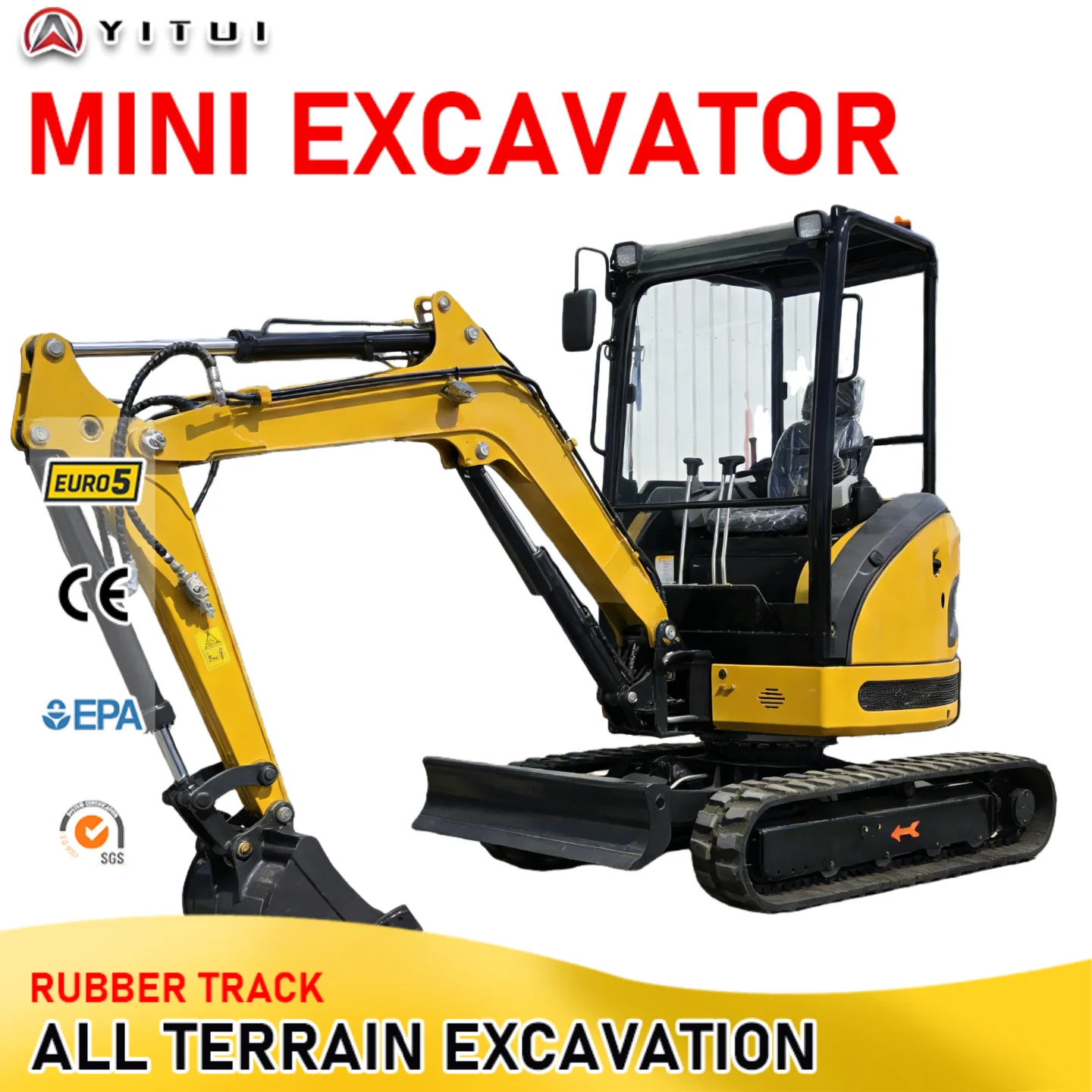 

Compact Mini Excavator 3.5 Ton for Home Garden Farm Hydraulic Digger EPA Approved with Attachments Hydraulic Bagger Customized