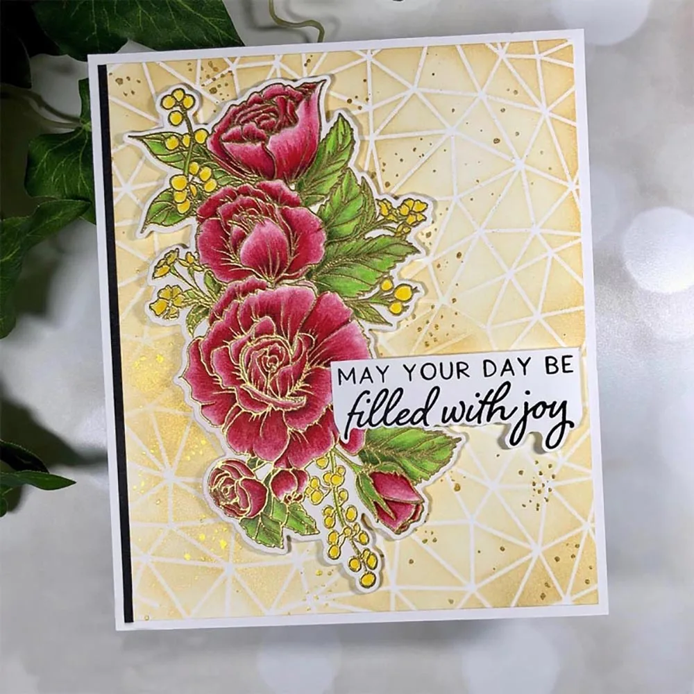 My Favorite Flower Sentiments Stamps Warm Wishes Rubber Clear Stamps For DIY Scrapbooking Album Card Making Decoration