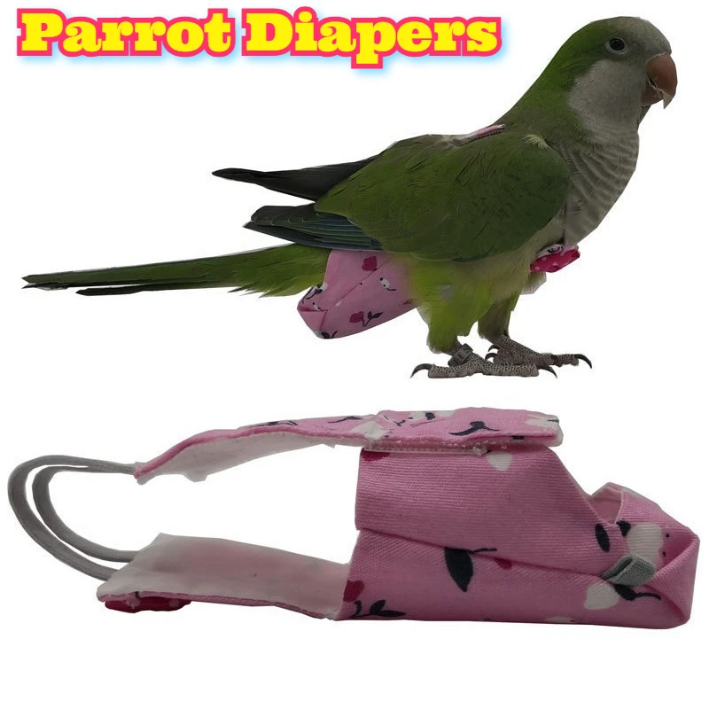 

New Design Parrot Diaper Harness Adjustable Flight Suit Bird Poop Guard Protective Vest Cockatiels Budgies Conures Indoor Flying