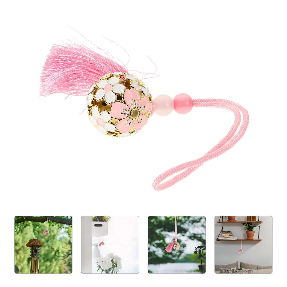 

2Pcs Japanese Kinkakuji Omamori Cherry Blossom Bell Hangable Pendants Lucky Charm for Car Bag Decor Amulet Charms