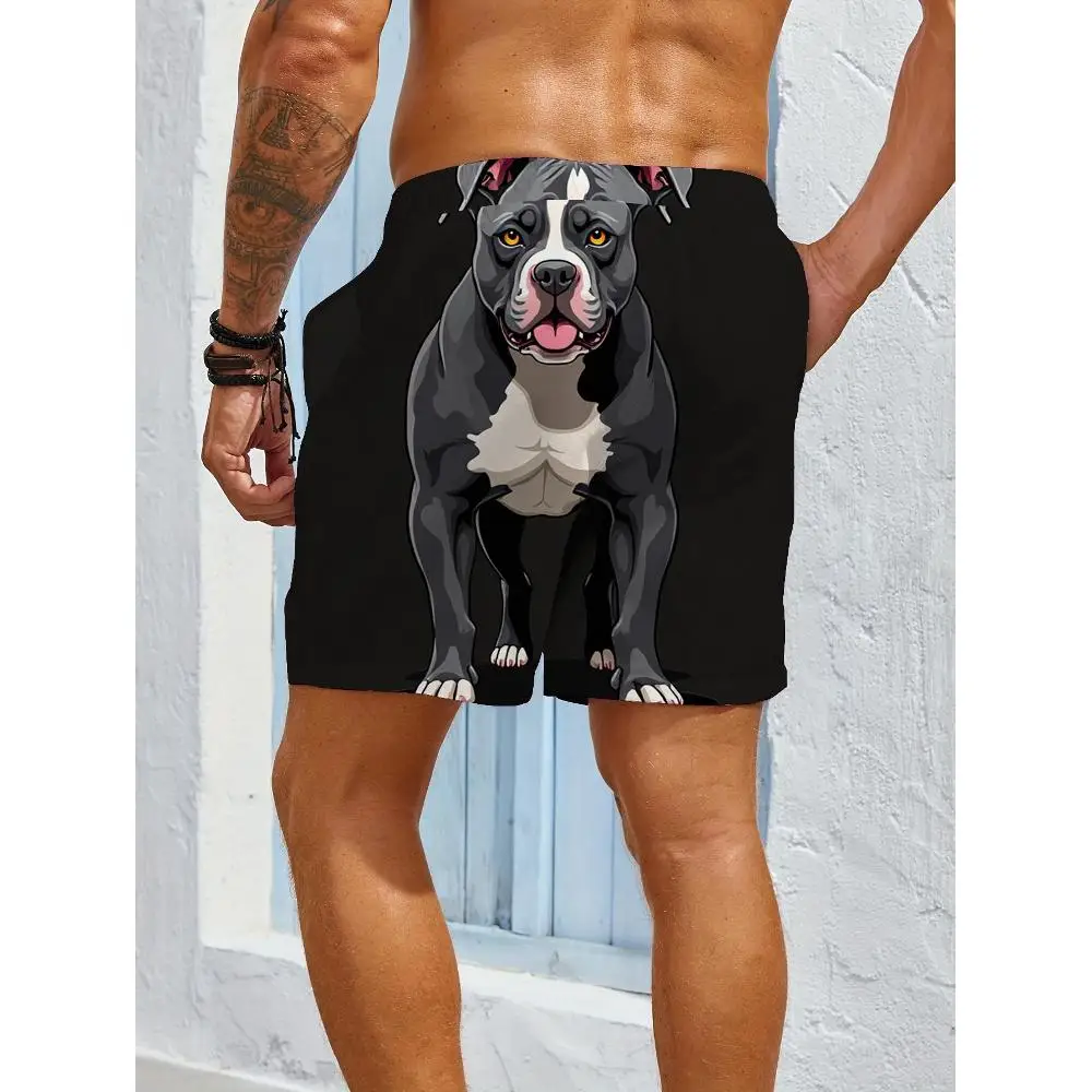 1pcs Men's Short swim trunks2026 Summer 3D Printed Short sleeve Training pants running Breathable Quick drying Polyester