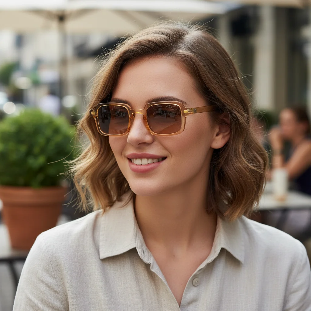 

Eyewear UV400 Leopard Blue Square Sunglasses Men Sun Glasses Rivets Decoration Women Shades