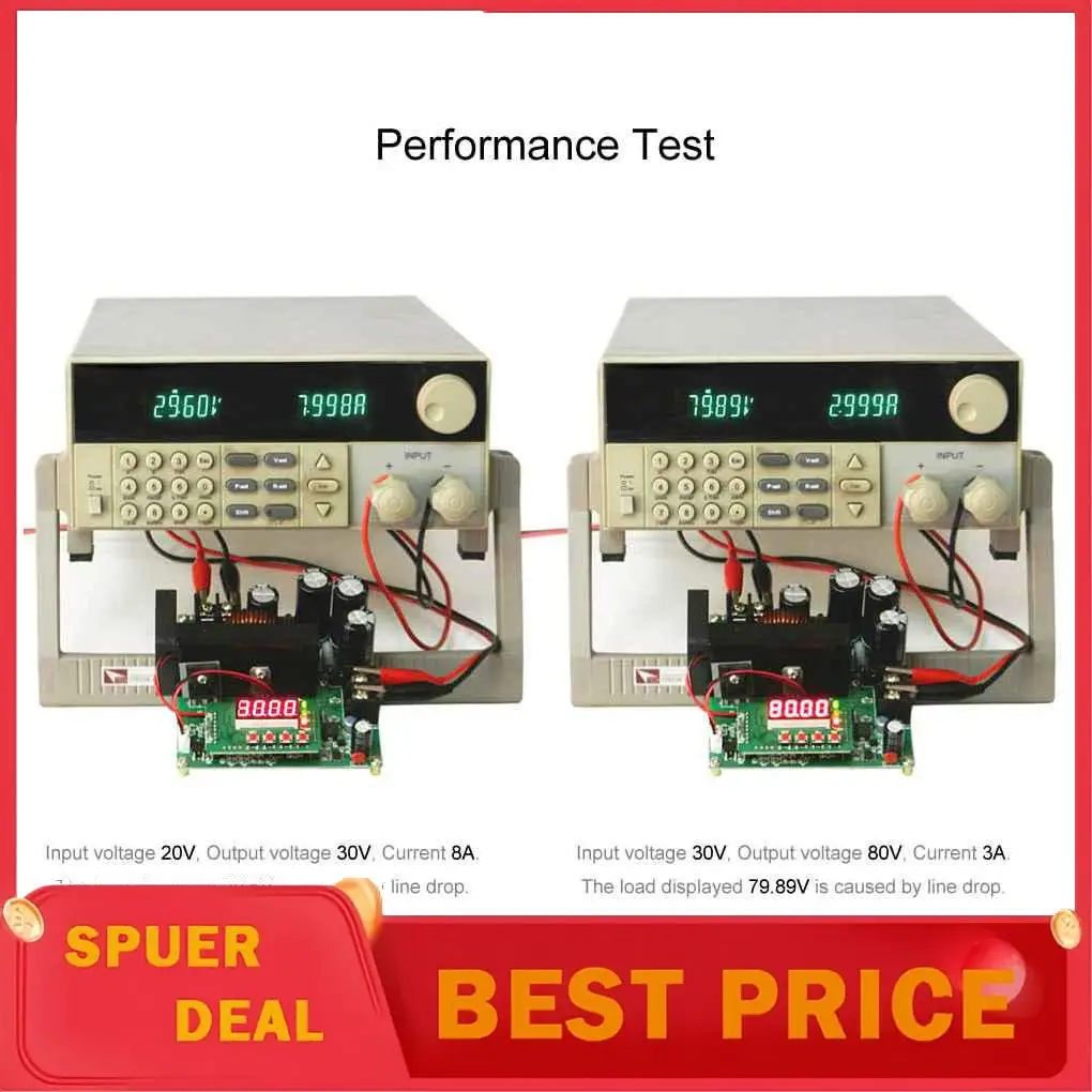 900W Digital Control DC-DC Boost Module 0-15A IN 8-60V OUT 10-120V Step-up Converter Power Supply CC/CV LED Display