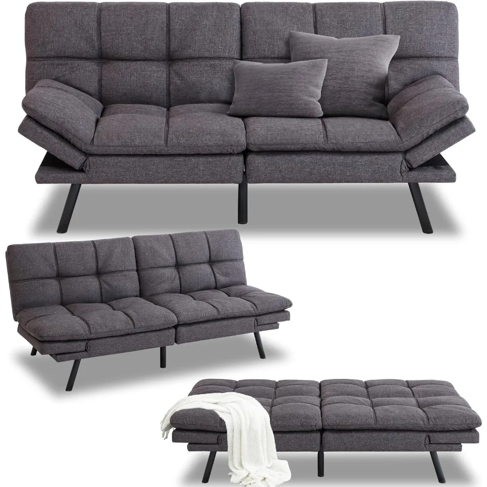 

Futon Sofa Bed, Memory Foam Couch Convertible Loveseat, Sofa Modern Futon Sets for Small Apartments