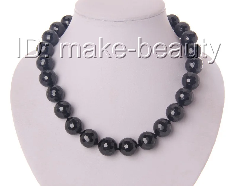 stunning big 16mm 14mm round black white gray Brown south sea shell pearl necklace h1634