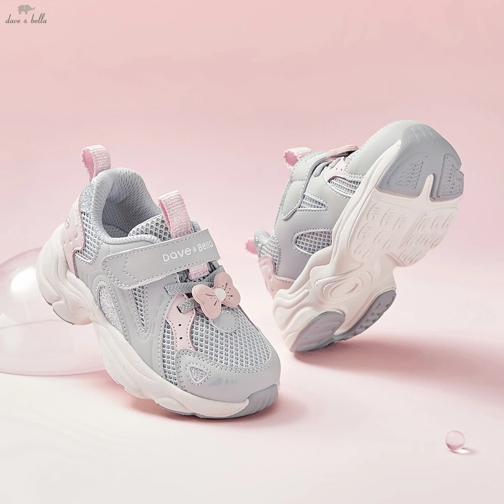 Dave Bella Girls Mesh Sneaker Children Spring Summer Breathable Shoes Kids Sports Outdoor Shoes Anti Slip DB1260751