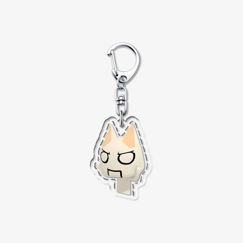 Cartoon Inoue Toro Cute Cat Keychain Custom Acrylic Key Chain for Accessories Bag Pendant Game Key Chain Ring Keyring Jewelry