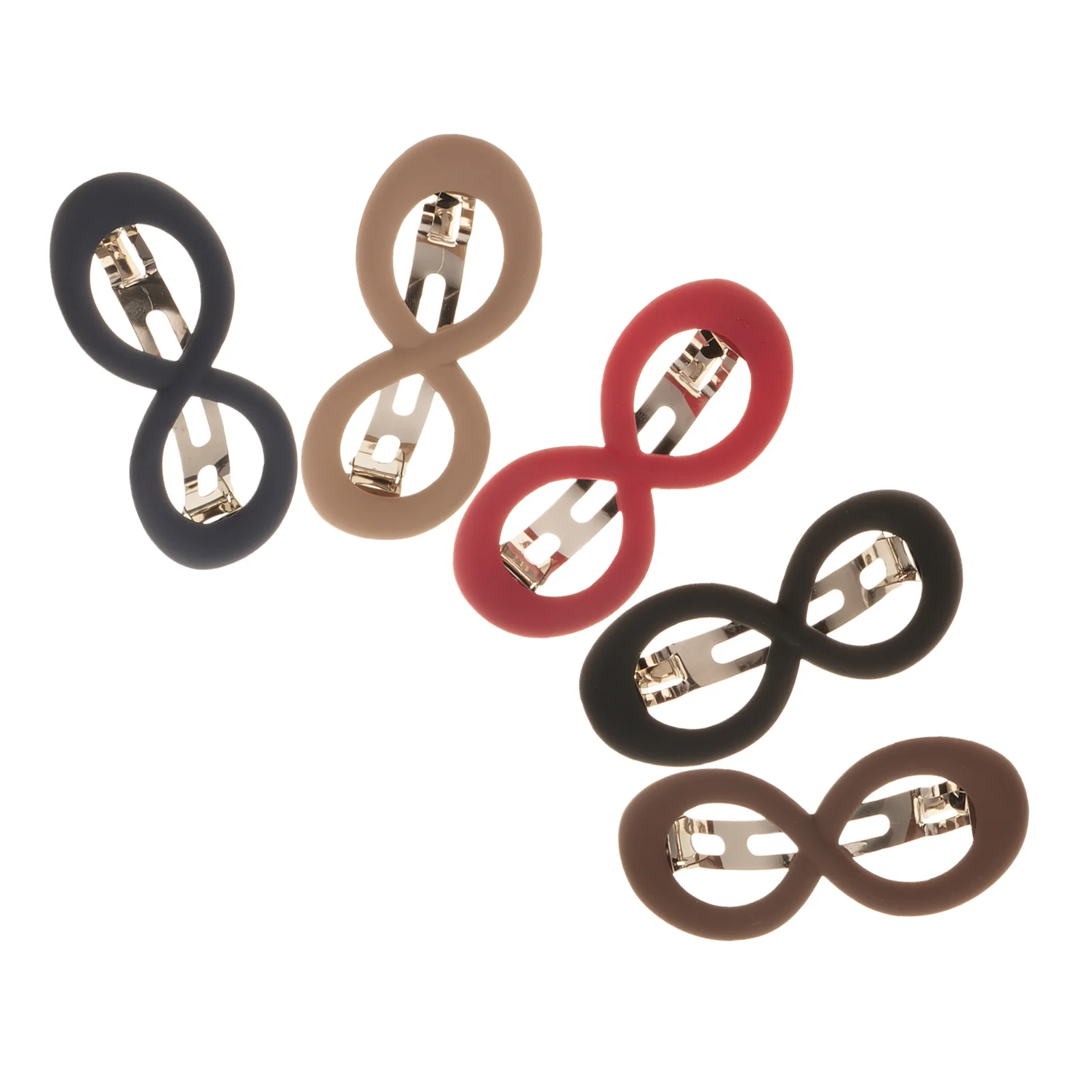 

5pcs French Ponytail Barrette For Women Thick Hair Clip Styling Updo Holder Chignon Bun Spring Closure Hair Accessory