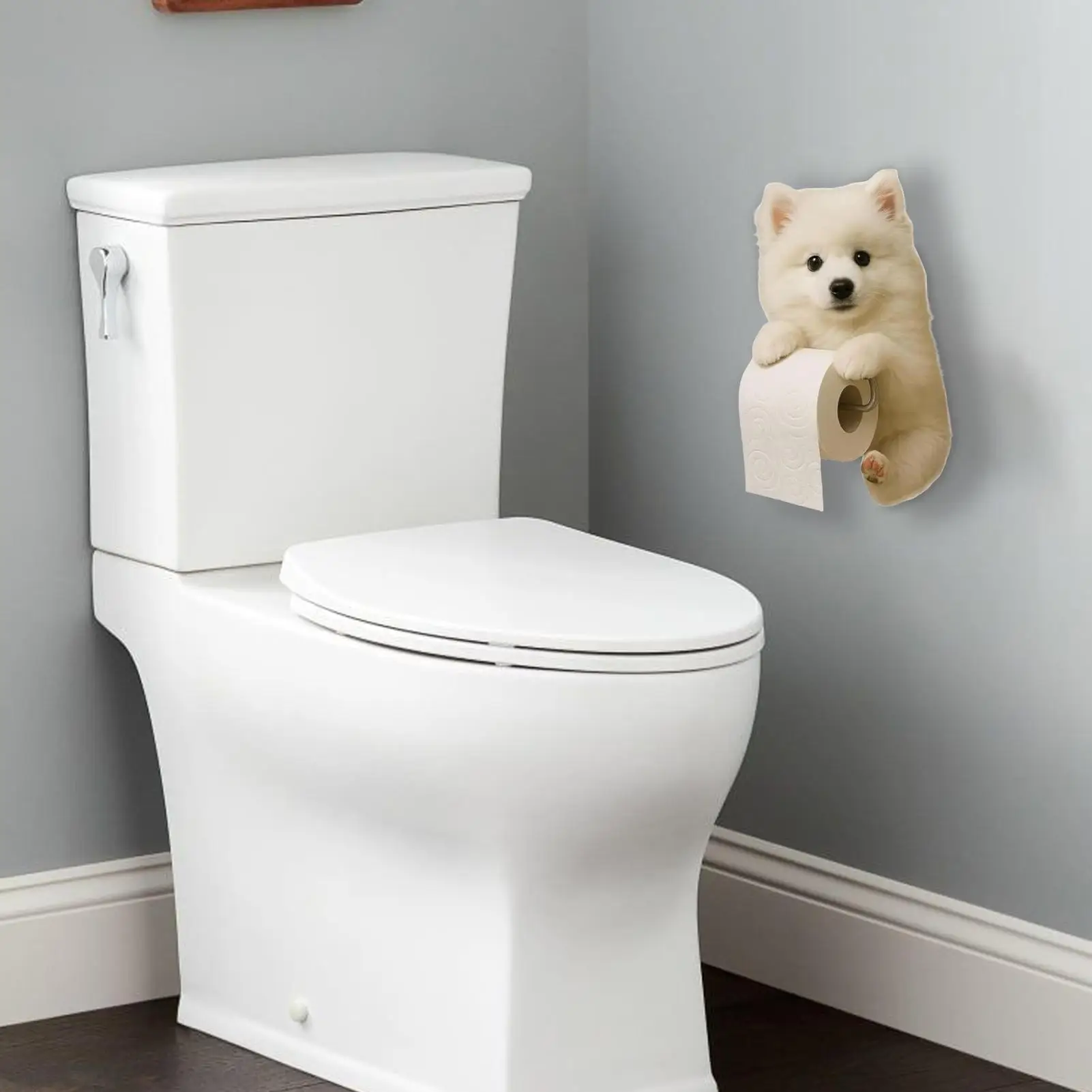  Wall Mounted Animal Paper Towel Holder 3D Printed Decorative Dog Shape Paper Stand  Dog Shape Paper Stand Kitchen and Bathroom
