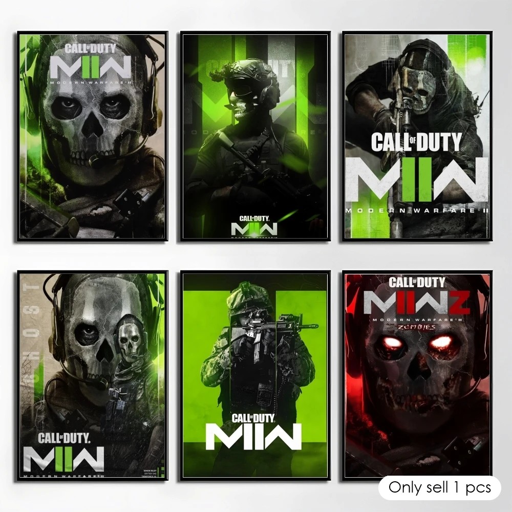 Modern Warfare Call Of Duty Poster Self Adhesive Wall Stickers Removable Room Decor Aesthetic Space Murals Fancy Gift
