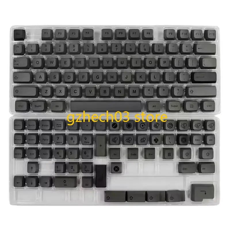 G2AC 133Key Keyboards Keycaps PBT XDA Profile Dye Sublimation Gray Keycaps