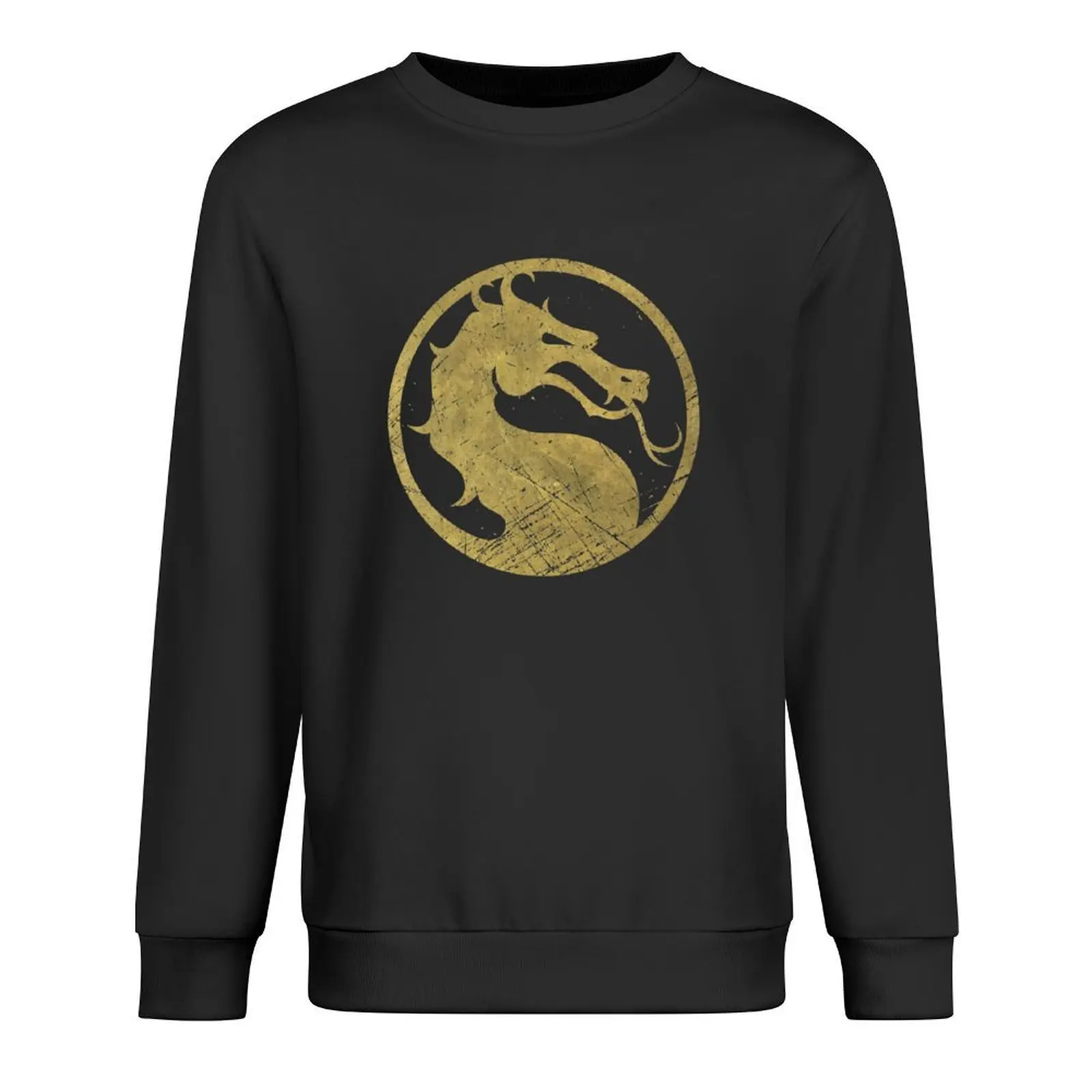 

Mortal Kombat - Vintage Gold Pullover autumn jacket men men's sweat-shirt men's sweat-shirt set blouse anime sweatshirt
