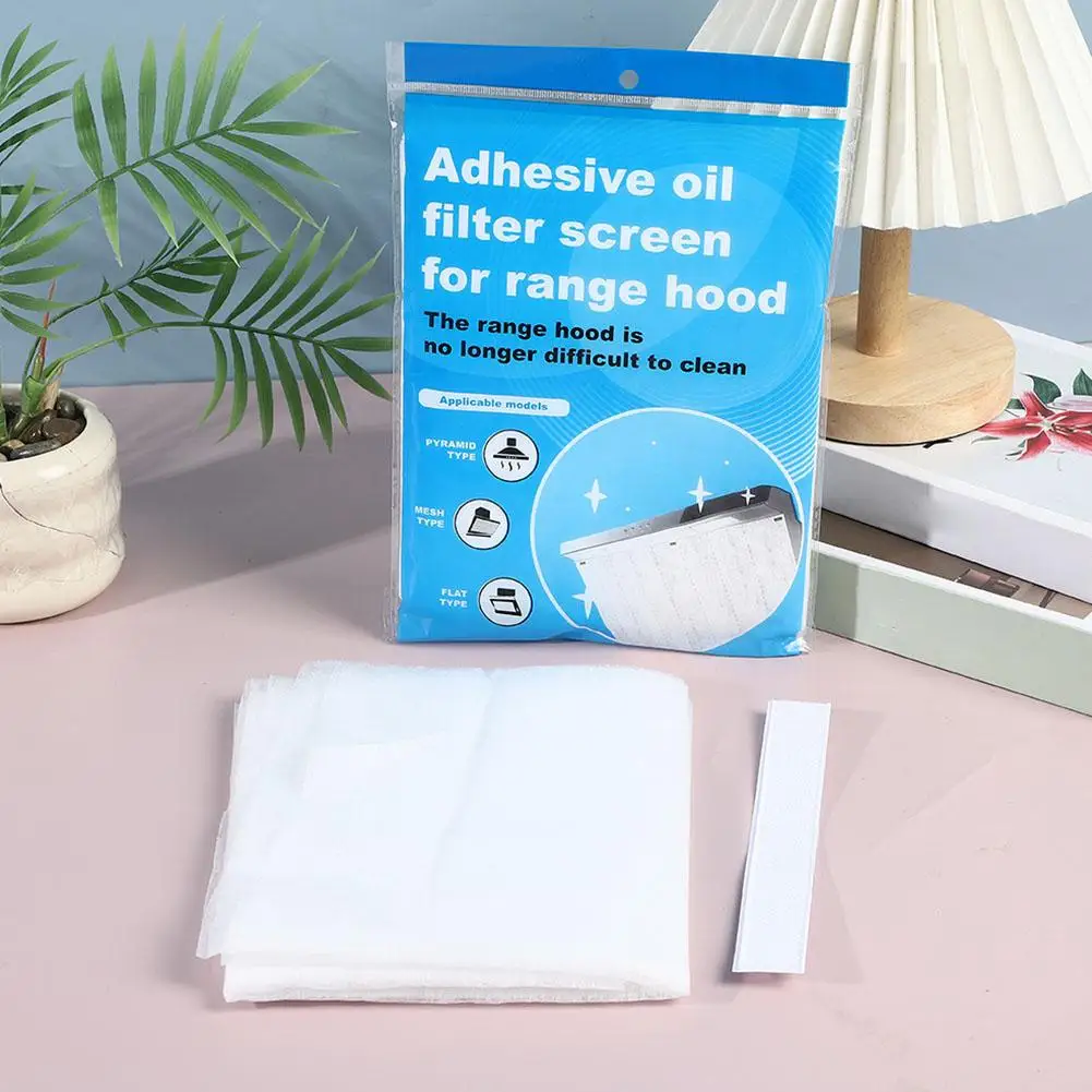 Disposable Hood Oil Filter Paper Non-woven Cooker Hood Extractor Fan Filter Kitchen Hood Grease Anti Oil Cotton