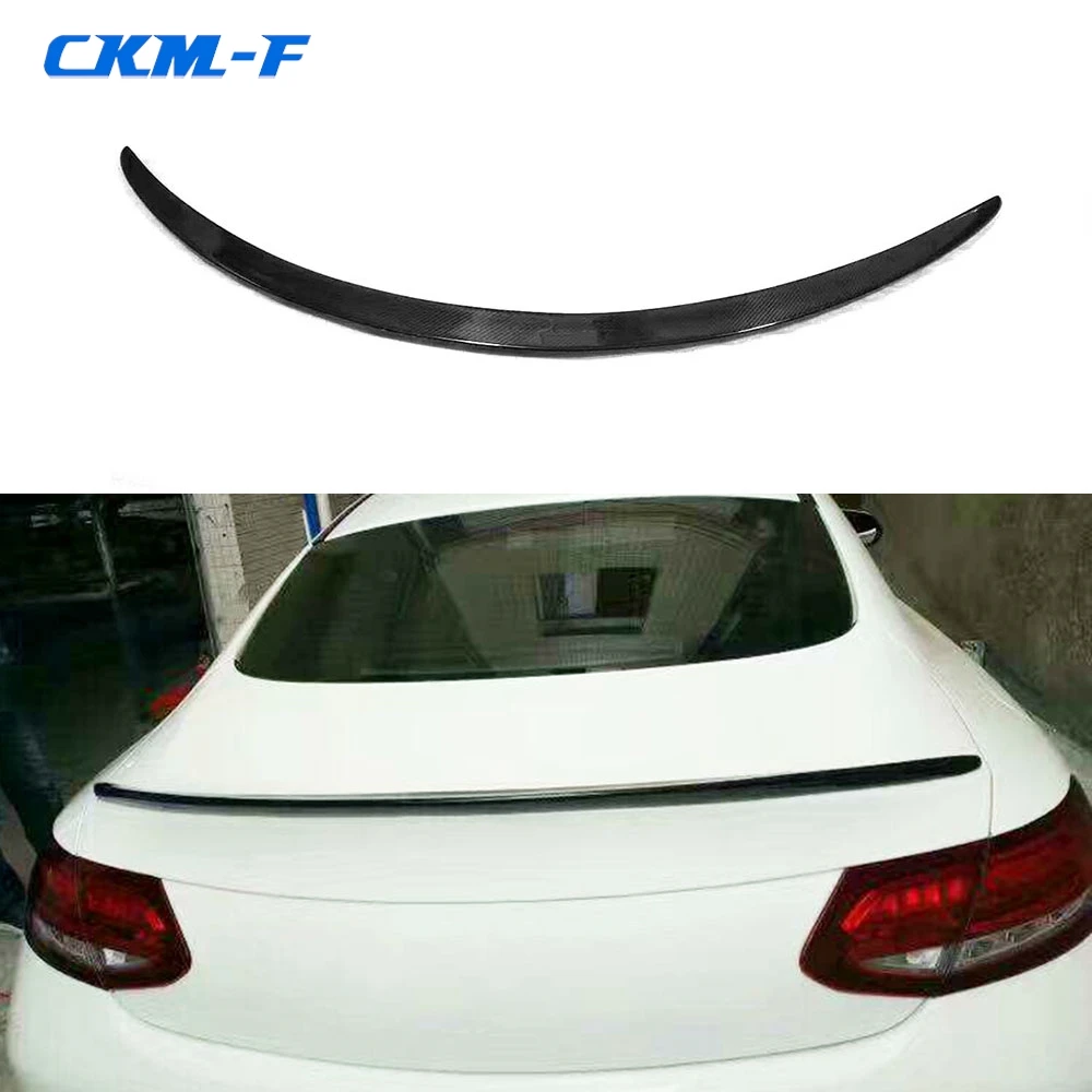 

Carbon Fiber Car Accesorios Auto Rear Trunk Lip Wing Spoiler for Benz W205 C205 C180 C200 C250 C300 C350 C63 AMG Coupe 2015-2017