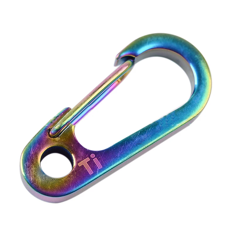 Titanium Alloy Carabiner Ring Keychain Clip Buckle Small Carabiner Clip Titanium Quick Release Keychain Clips