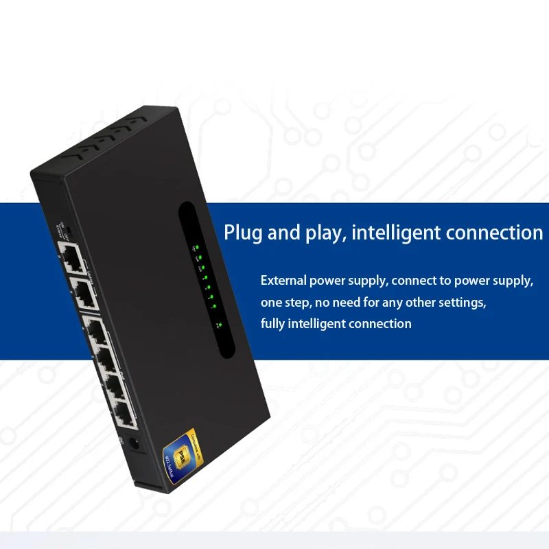 Умный коммутатор Ethernet, видеокамера, VLAN HUB RJ45, игровой сетевой коммутатор, двойной Uplink, 4 + 2 порта, 100 Мбит/с, адаптер POE-переключателя