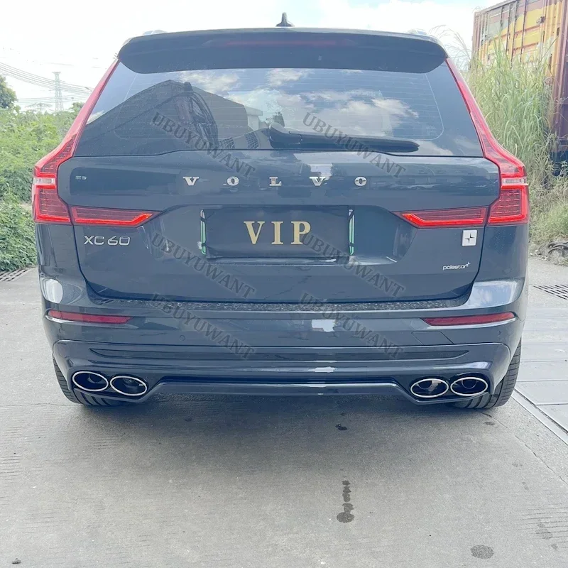 For Volvo NEW XC60 ABS REAR BUMPER TRUNK LIP SPOILER DIFFUSER With Exhaust Tips For XC60 2018-2020 2021 2022 2023-2025 view 4