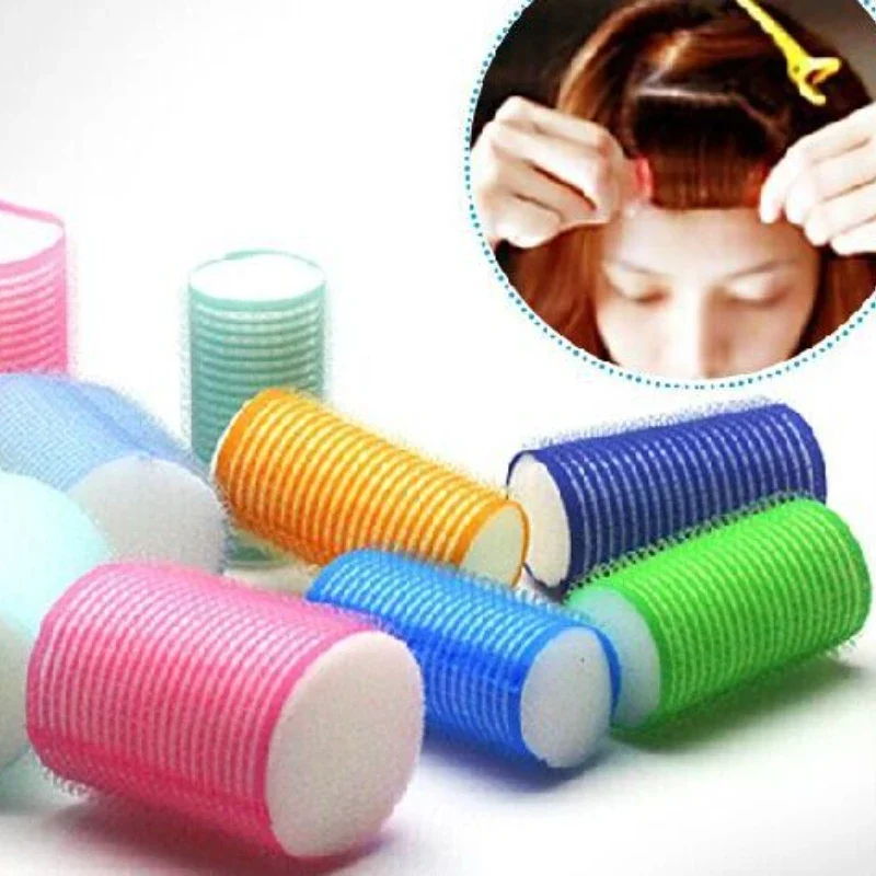 1/6Pc/set No Heat Self-adhesive Hair Curler Hair Roller Set Self Grip Heatless Curling Hairdressing Styling Tool Multi Sizes New